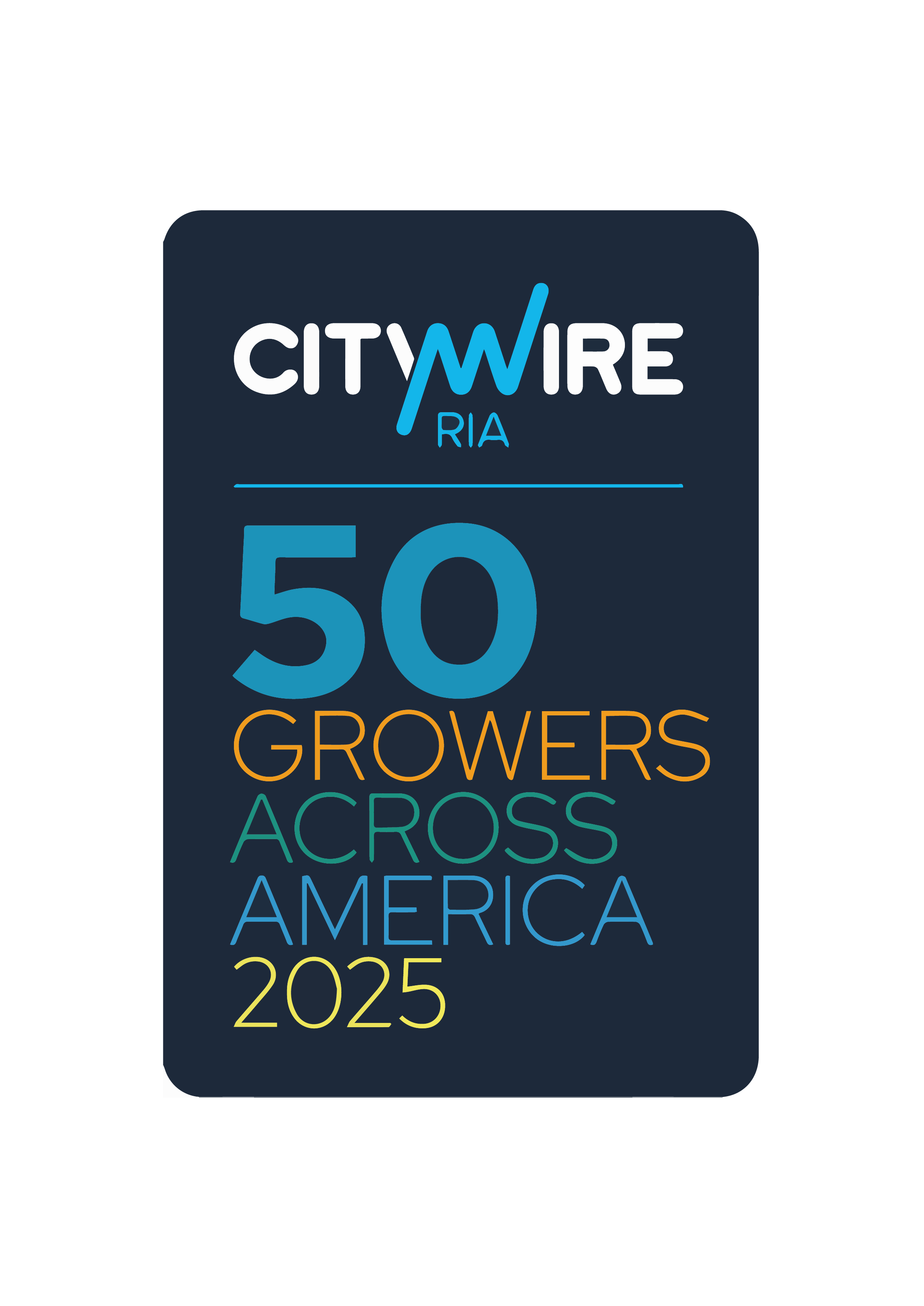 2025 Citywire RIA 50 Growers Across America award icon