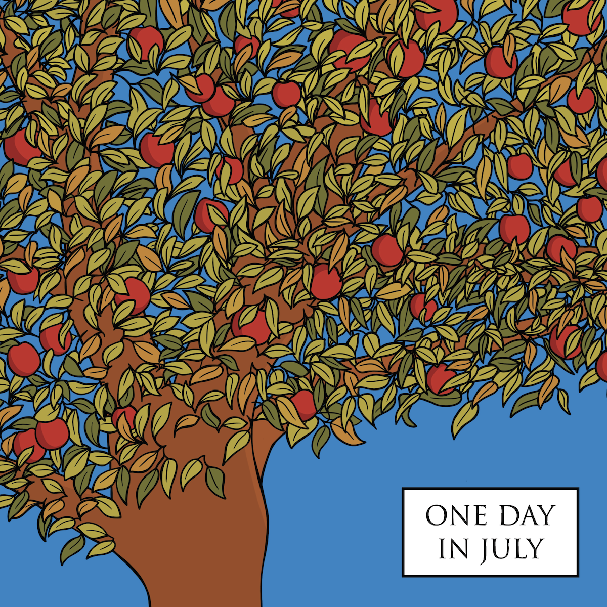 Drawing of apple tree.