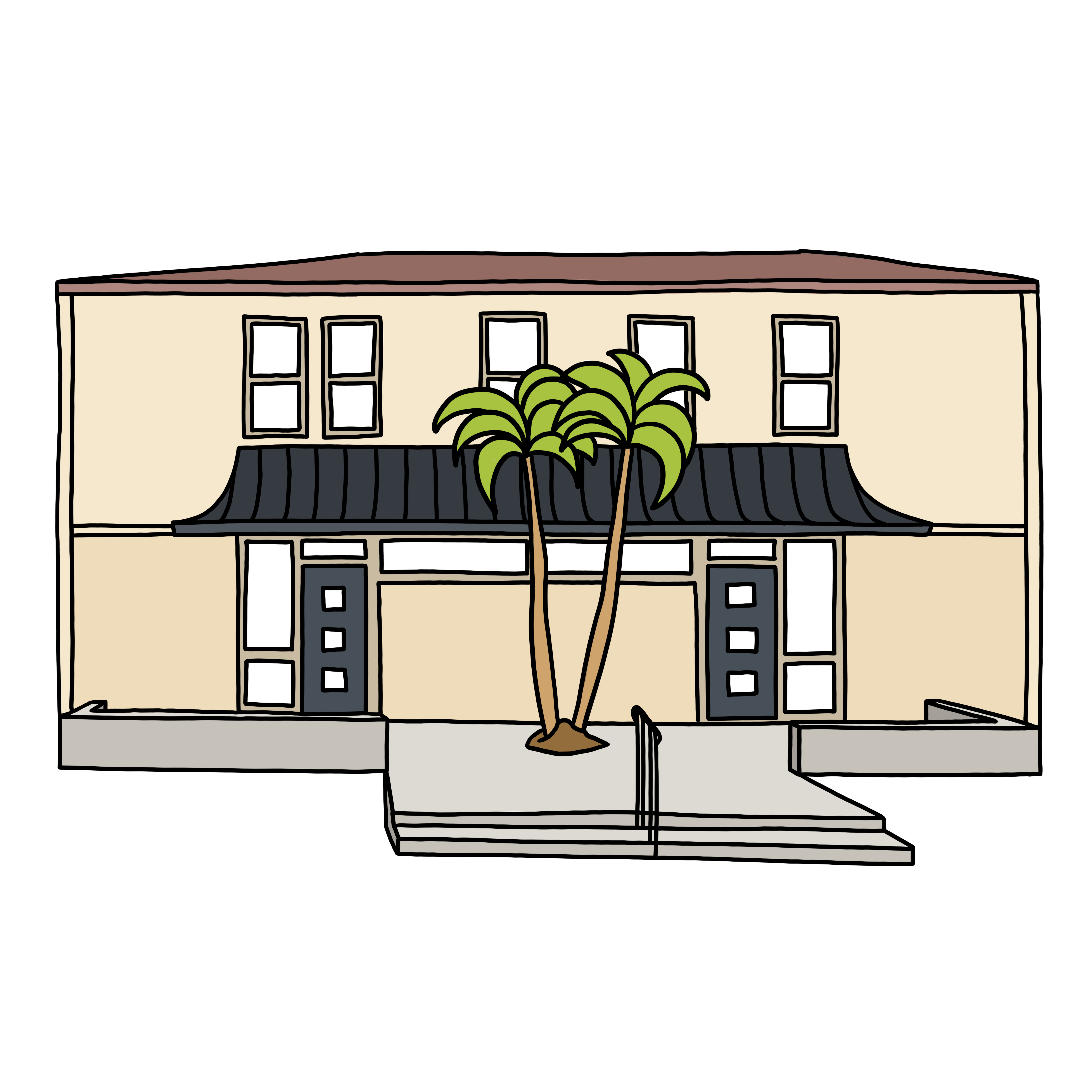Drawing of One Day In July's St. Petersburg FL Office